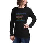 Autism Shirt for Teachers Colorful Lettering (Long Sleeve)