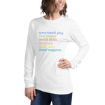 Autism Shirt for Teachers Colorful Lettering (Long Sleeve)