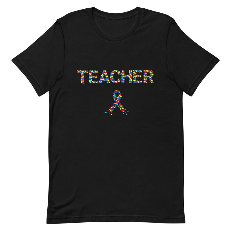 Autism Teacher Shirt with a Ribbon