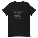 Autism Shirt for Teachers Colorful Lettering