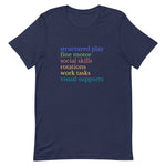 Autism Shirt for Teachers Colorful Lettering