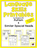 Language Skills Printables for Students with Autism & Similar Special Needs