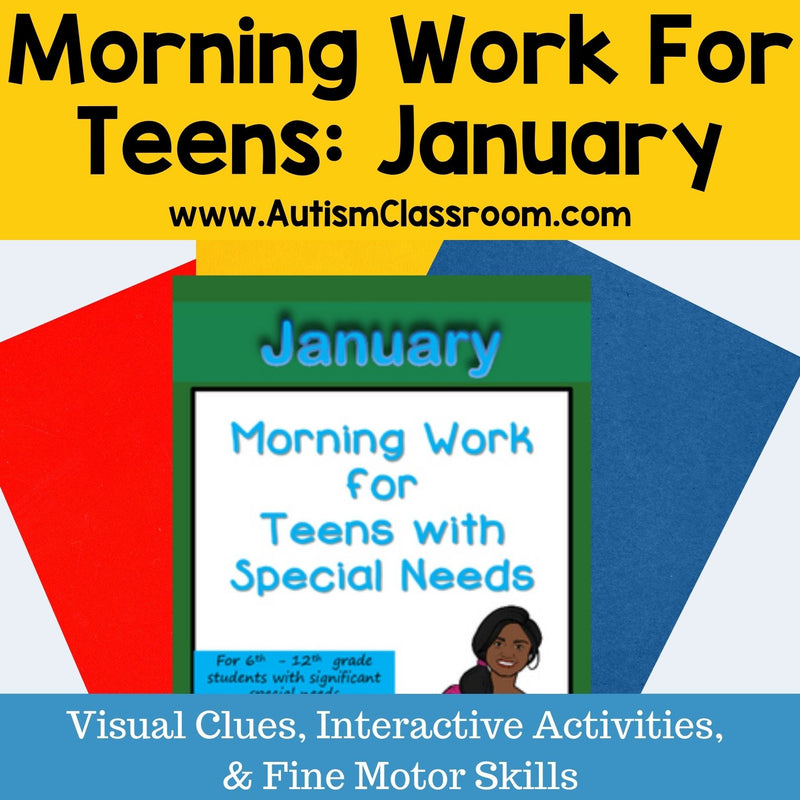 Morning Work for Teens with Special Needs (January)