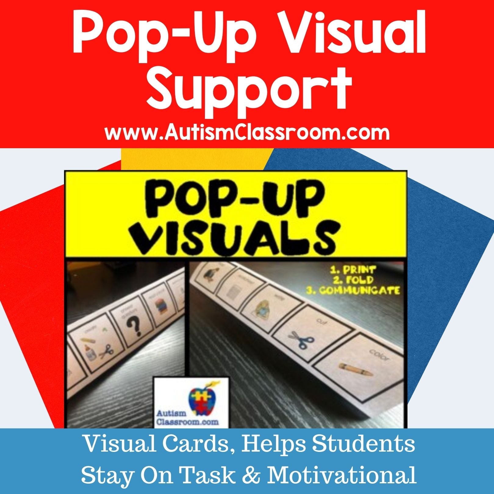 Reading Visual Support Pop-Up Visual Support (Reading Lesson Set) – Autism Classroom