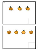 Task Cards: Pumpkin Counting w/ 1:1 Correspondence 1-10