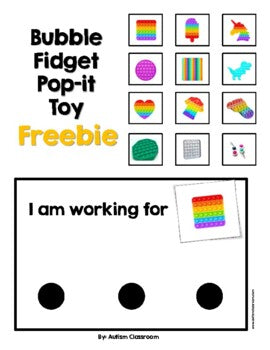 Token Board Bubble Fidget Pop-it Toy Freebie