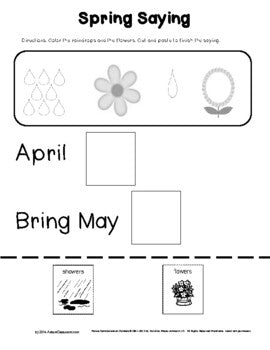 Autism Lesson Plan Printables - Autism Support (Spring)