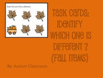 Task Cards- Fall Items (Which One is Different?)