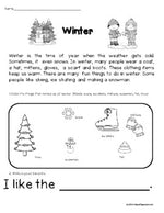Autism/SPED Language Lesson Plan Printables / Worksheets (Winter Theme)