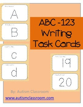ABC-123 Writing Task Cards