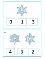 Snow Task Cards: Counting w/ 1:1 Correspondence (Adapted Math Autism & SPED)