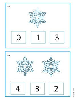 Snow Task Cards: Counting w/ 1:1 Correspondence (Adapted Math Autism & SPED)