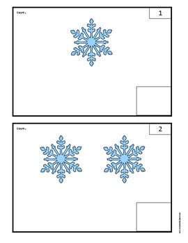 Snow Task Cards: Counting w/ 1:1 Correspondence (Adapted Math Autism & SPED)