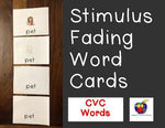 Stimulus Fading Word Cards - CVC words (Visual Supports for Struggling Readers)