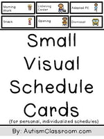 Visual Schedule Cards for Personal, Individualized Schedules (Small)