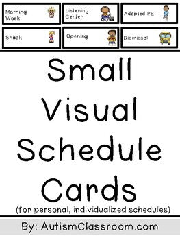 Visual Schedule Cards for Personal, Individualized Schedules (Small)