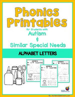 Phonics Printables for Students with Autism - Alphabet Letters