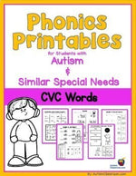 Phonics Reading Skills for Students with Autism – CVC Words - Short Vowels